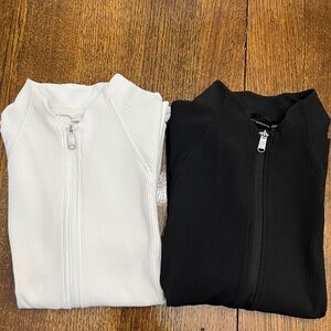 !PRICE FIRM!!  LIKE NEW Athleta 2 Pc Salutation Ribbed Jackets ( NWT $258 )